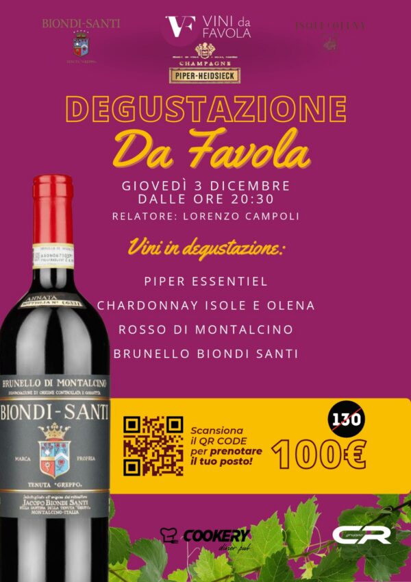 DEGUSTAZIONE PIPER - ISOLE E OLENA - BIONDI SANTI